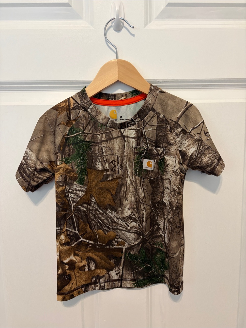 Carhartt Kids Realtree Camo Short Sleeve Tee in Brown & Green